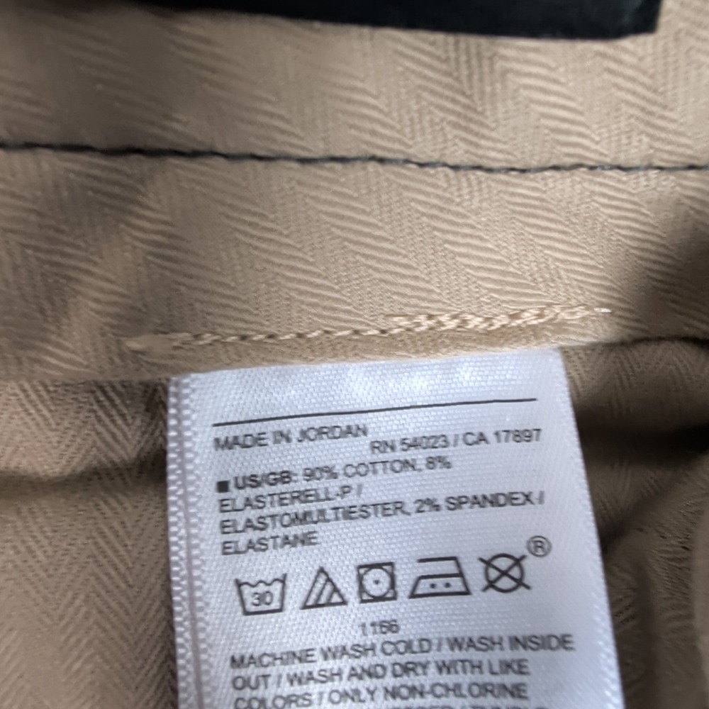 Banana Republic Slim Fit Chinos Mens 33x32 Olive Green Stretch Cotton Pants - Picture 11 of 16